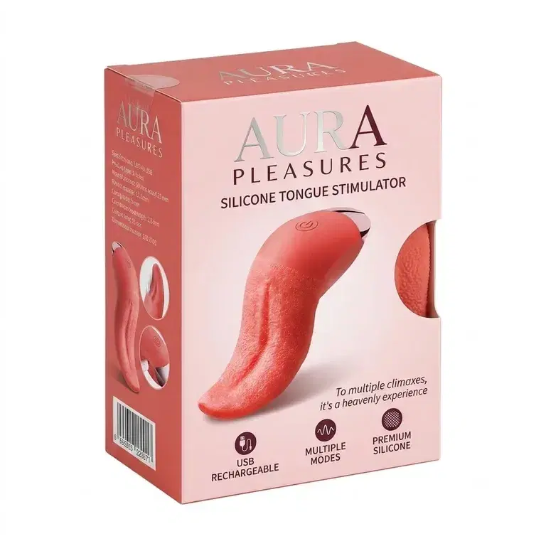 Vibrador de Lengua AURA PLEASURES | Estimulación Realista tipo Oral